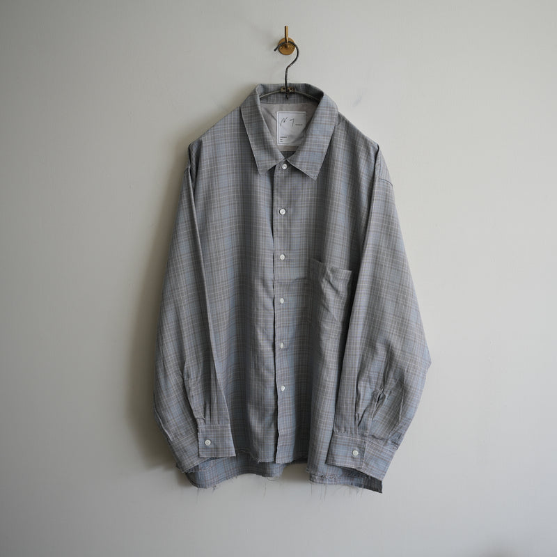 ANCELLM AGING RAYON CHECK SHIRT BLUE – RASSEMBLE