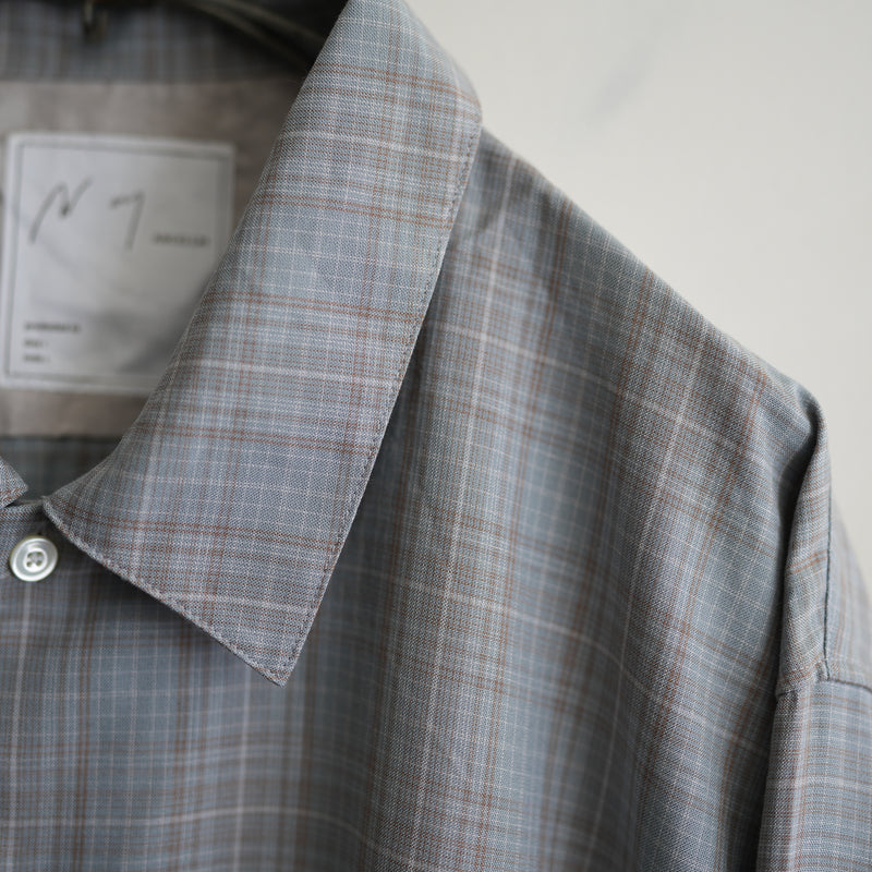 ANCELLM AGING RAYON CHECK SHIRT BLUE – RASSEMBLE