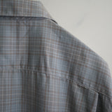 ANCELLM AGING RAYON CHECK SHIRT BLUE