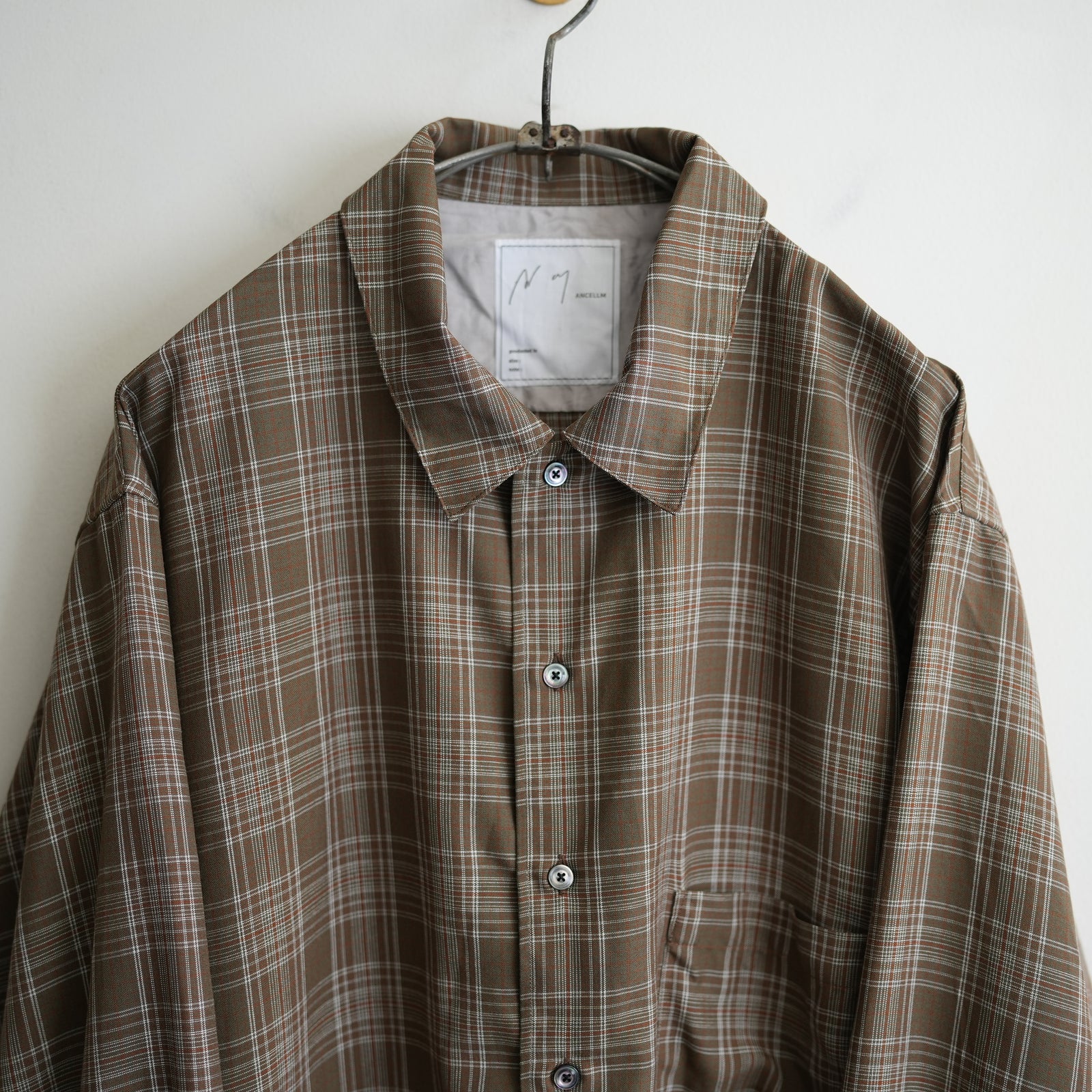 ANCELLM AGING RAYON CHECK SHIRT GREEN – RASSEMBLE