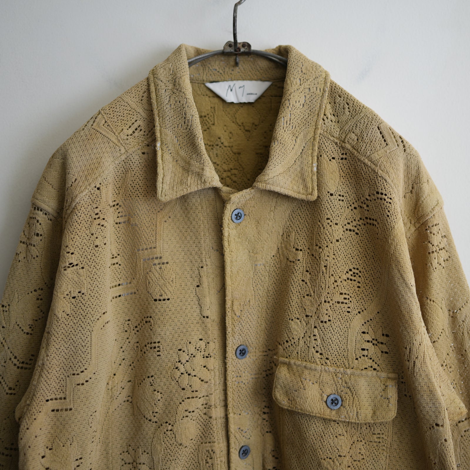 ANCELLM AGING LACE WORK SHIRT MUSTERD – RASSEMBLE