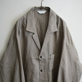 ANCELLM 100/S LINEN TAILORED SHIRT KHAKI