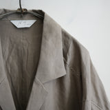 ANCELLM 100/S LINEN TAILORED SHIRT KHAKI