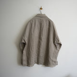 ANCELLM 100/S LINEN TAILORED SHIRT KHAKI