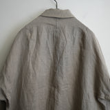 ANCELLM 100/S LINEN TAILORED SHIRT KHAKI