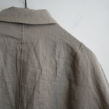 ANCELLM 100/S LINEN TAILORED SHIRT KHAKI