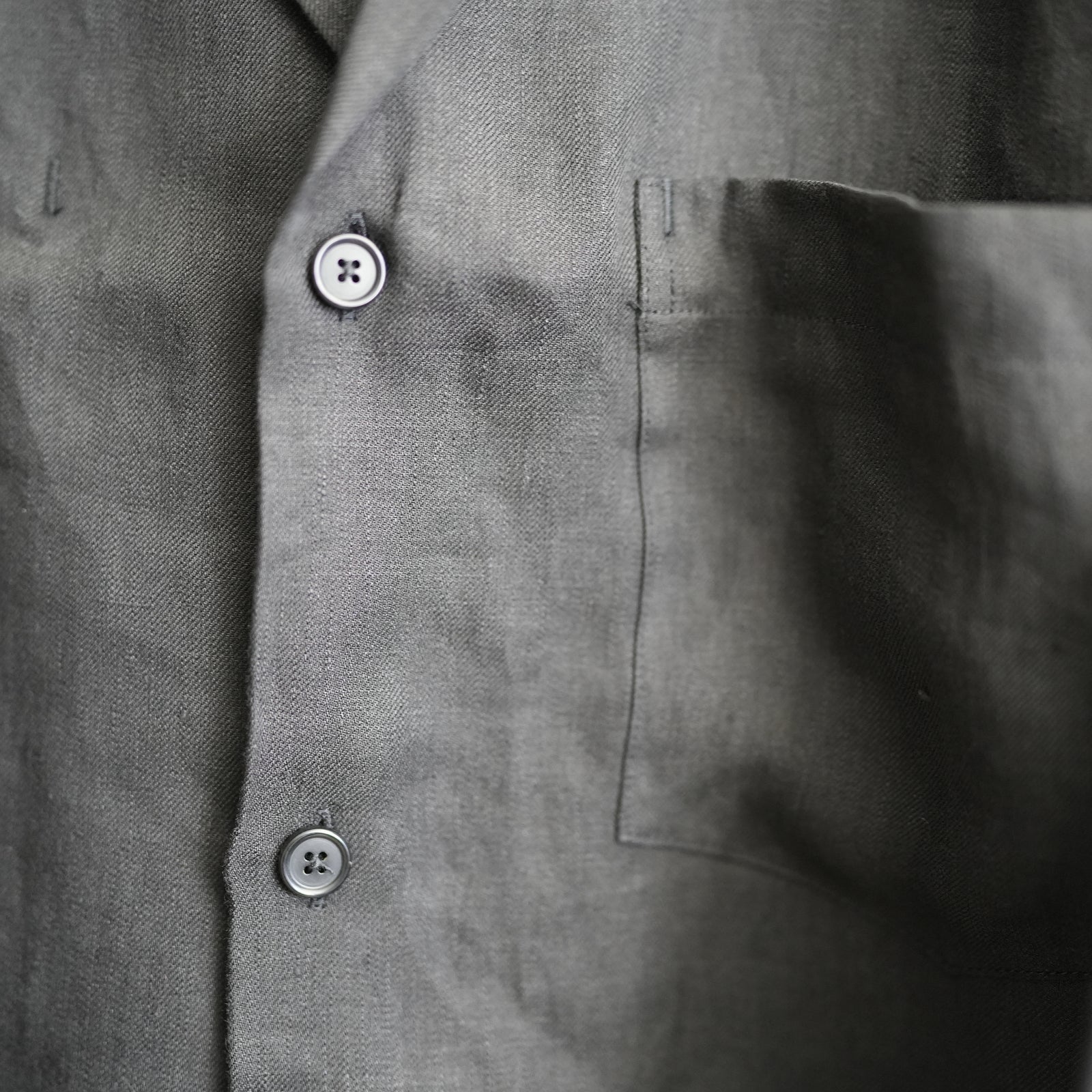 ANCELLM 100/S LINEN TAILORED SHIRT BLK – RASSEMBLE