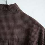 BLACKBIRD CUT OFF COLLAR SHIRT CHECK