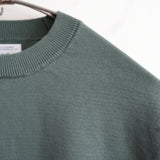 Yonetomi NEW BASIC High Twist Cotton Knit Pullover GREEN