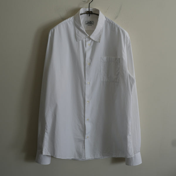 OLD HERMES Cotton poplin Regular Collar Shirt