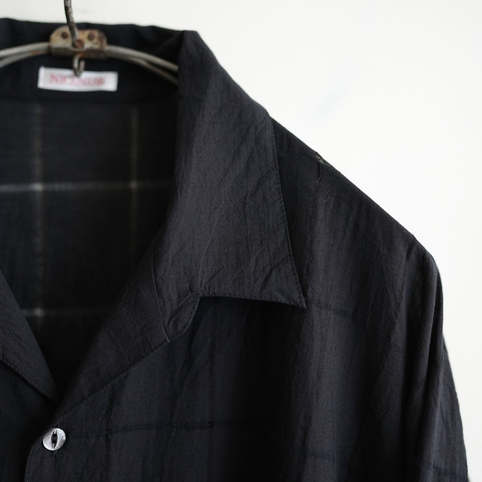 NICENESS LOW SLOPE SHIRT HAND CUT LATTICE FABLIC 