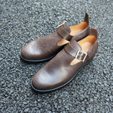 NICENESS HORSE BUTT ENGINEER SANDALS "NEWELL" BROWN