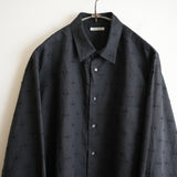 HEUGN COTTON LINEN JAQUARD DOT SHIRT "Alf"