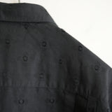 HEUGN COTTON LINEN JAQUARD DOT SHIRT "Alf"