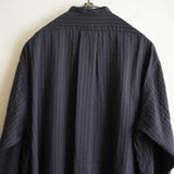 HEUGN LINEN COTTON SILK JQUARD STRIPE SHIRT "Morris"