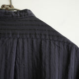 HEUGN LINEN COTTON SILK JQUARD STRIPE SHIRT "Morris"