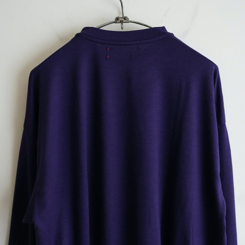 barbell object Summer Wool Long Sleeve Tee purple – RASSEMBLE