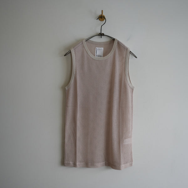 BLACKBIRD MESH TANK TOP BEIGE – RASSEMBLE