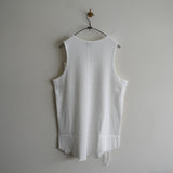 ANCELLM DAMAGE WAFFLE TANK WHITE
