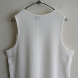 ANCELLM DAMAGE WAFFLE TANK WHITE