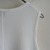 ANCELLM DAMAGE WAFFLE TANK WHITE