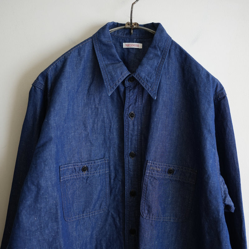 NICENESS CHAMBRAY WORK SHIRT 