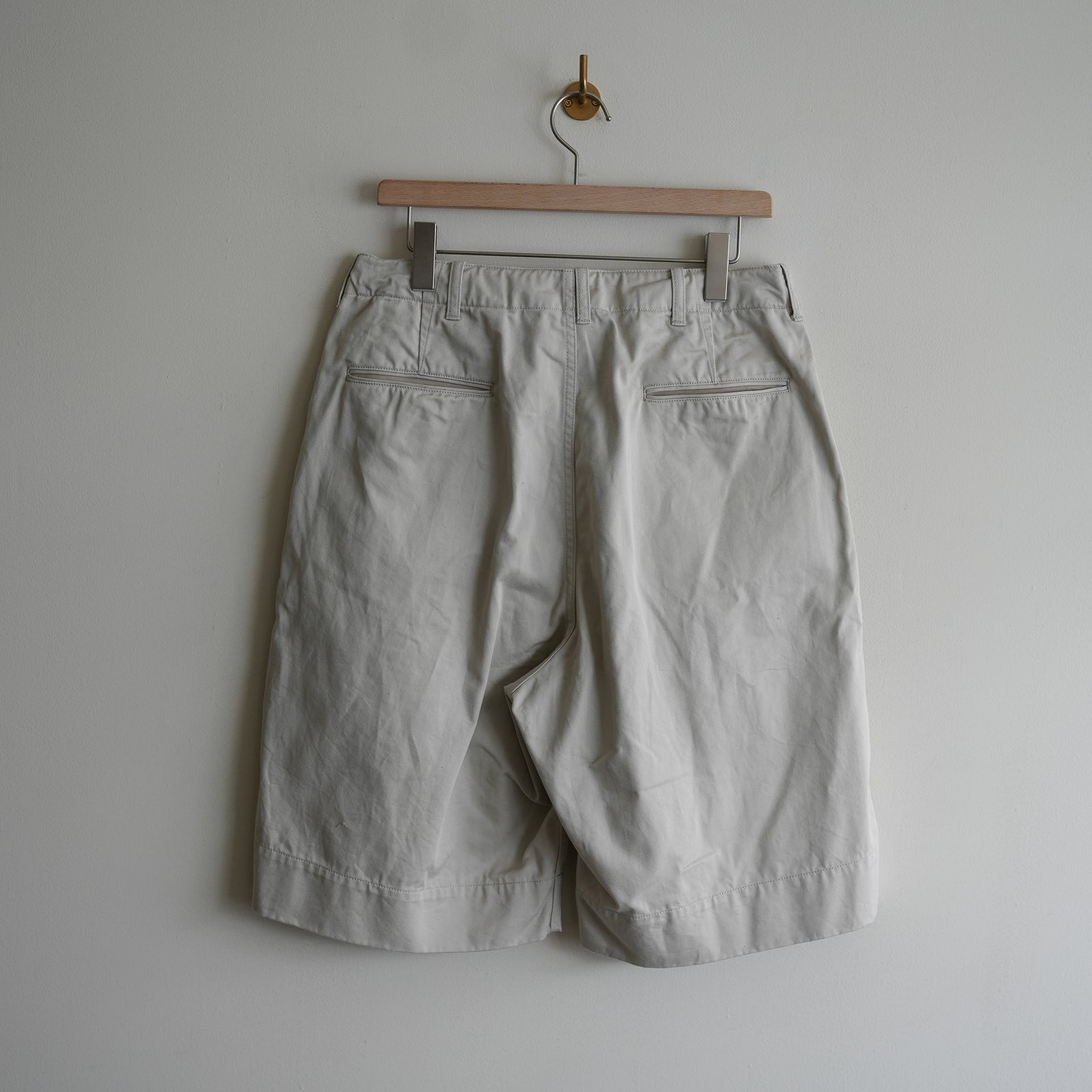 NICENESS INTEGRATED LEATHER BELT SHORTS 