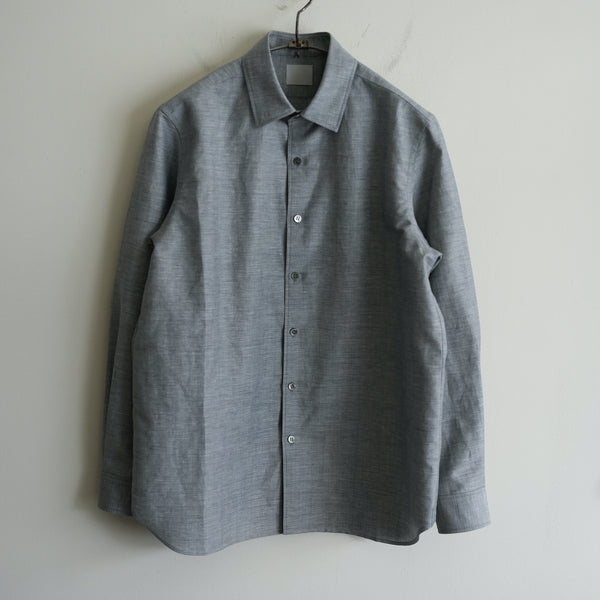 山内 Wool Linen 高密度クロスシャツ