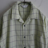 ANCELLM Rayon Check Open Collar Shirt MINT