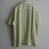 ANCELLM Rayon Check Open Collar Shirt MINT