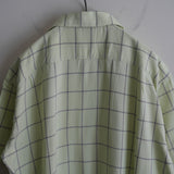 ANCELLM Rayon Check Open Collar Shirt MINT