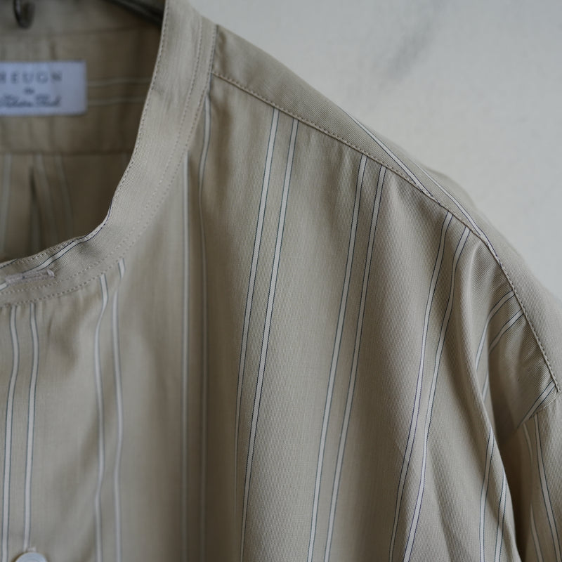 HEUGN×Salvatore Piccolo Band Collar Shirt "Morris"