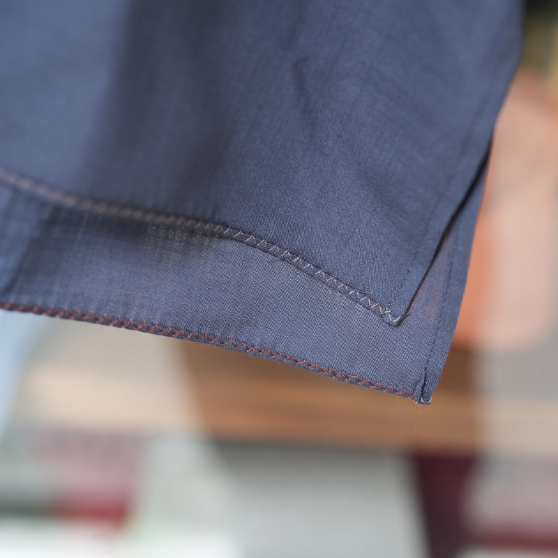 MAATEE&SONS H WOOL ARTI SHIRT NAVY – RASSEMBLE