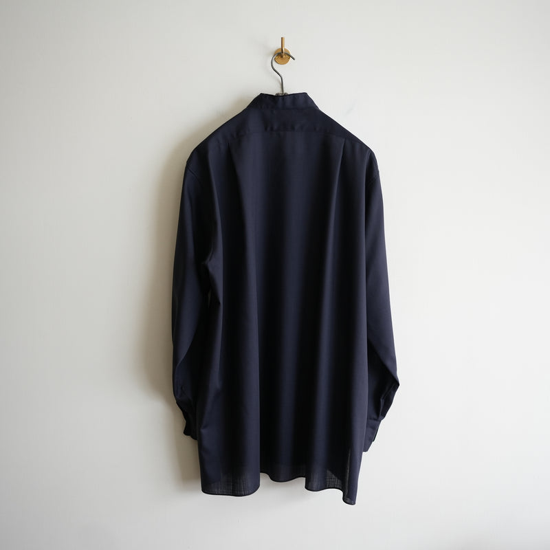 MAATEE&SONS H WOOL ARTI SHIRT NAVY – RASSEMBLE
