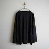 MAATEE&SONS LINEN TENJIKU BASQUE TEE BLK
