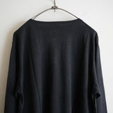 MAATEE&SONS LINEN TENJIKU BASQUE TEE BLK