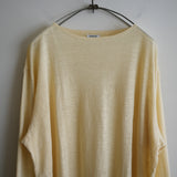 MAATEE&SONS LINEN TENJIKU BASQUE TEE YELLOW