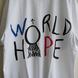 COMME des GARCONS SHIRT PRINTED BIG TEE WORLD HOPE