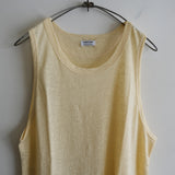MAATEE&SONS LINEN 天竺 TANK TOP YELLOW