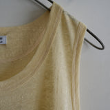 MAATEE&SONS LINEN 天竺 TANK TOP YELLOW