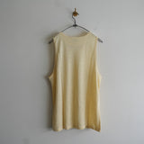 MAATEE&SONS LINEN 天竺 TANK TOP YELLOW