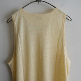 MAATEE&SONS LINEN 天竺 TANK TOP YELLOW