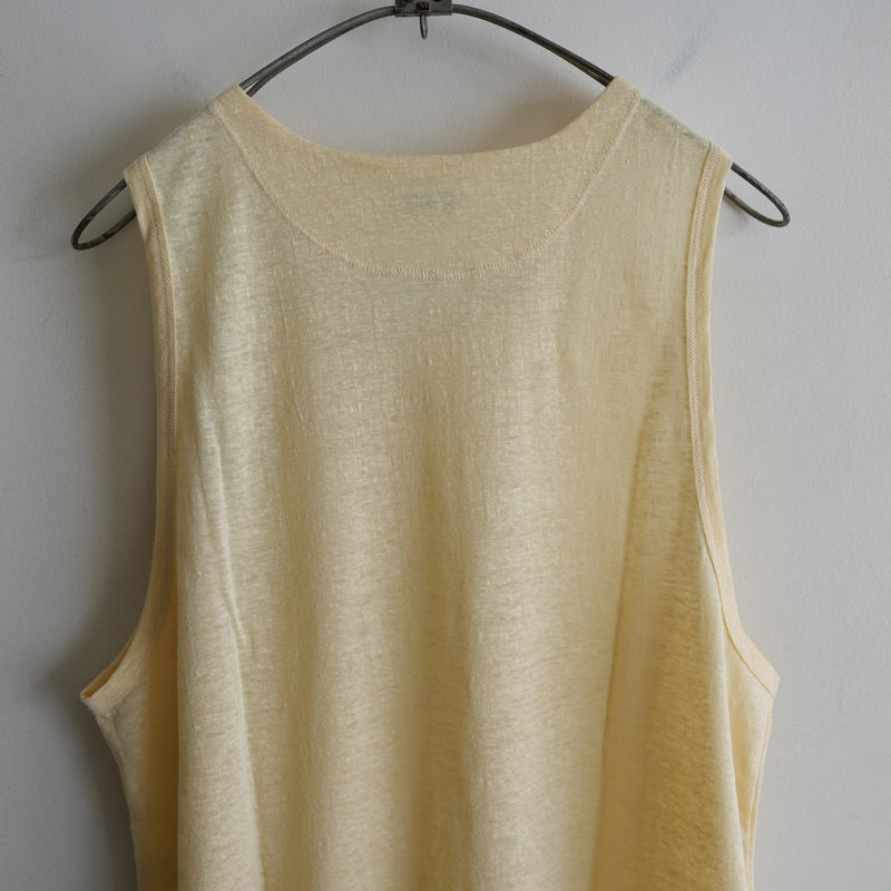 MAATEE&SONS LINEN 天竺 TANK TOP YELLOW – RASSEMBLE