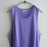MAATEE&SONS LINEN 天竺 TANK TOP PURPLE