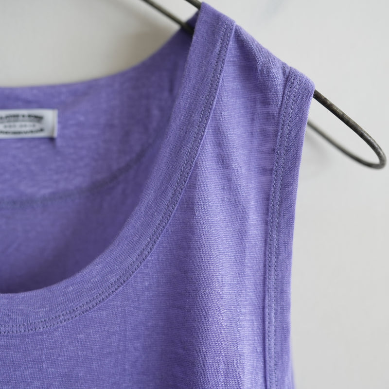 MAATEE&SONS LINEN 天竺 TANK TOP PURPLE – RASSEMBLE