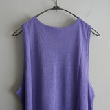 MAATEE&SONS LINEN 天竺 TANK TOP PURPLE