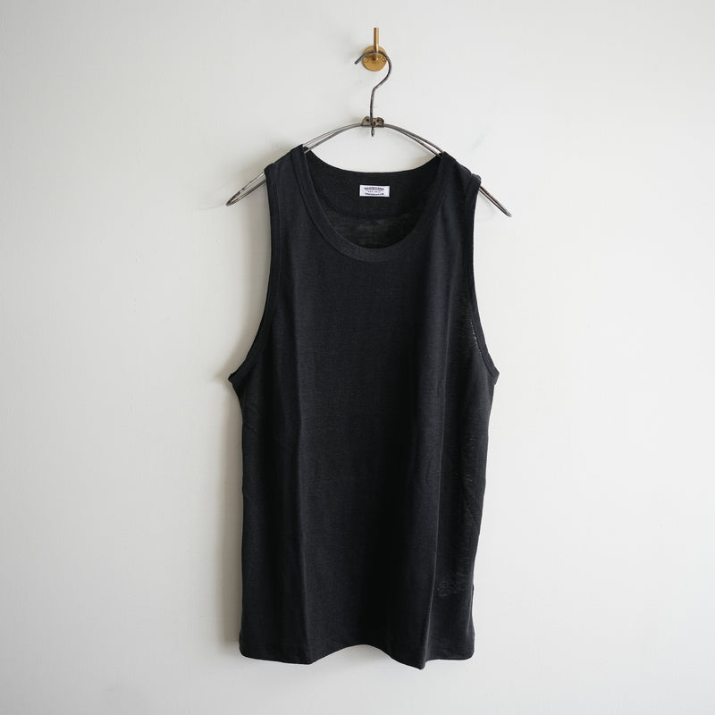 MAATEE&SONS LINEN 天竺 TANK TOP BLK – RASSEMBLE
