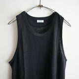 MAATEE&SONS LINEN 天竺 TANK TOP BLK
