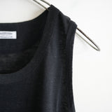 MAATEE&SONS LINEN 天竺 TANK TOP BLK