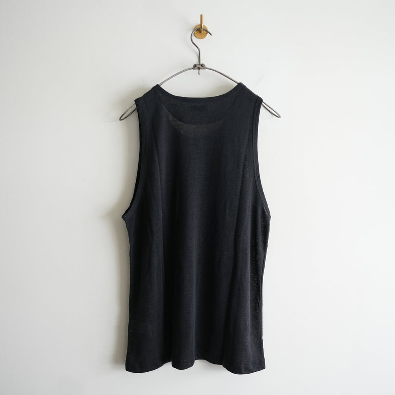 MAATEE&SONS LINEN 天竺 TANK TOP BLK – RASSEMBLE